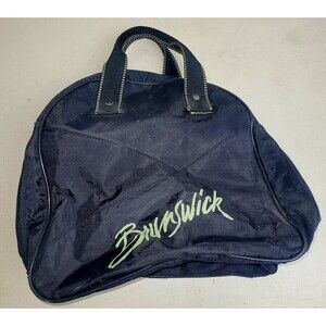 Vintage Brunswick Bowling Ball Bag Single Ball Black 80s 90s Zipper VTG